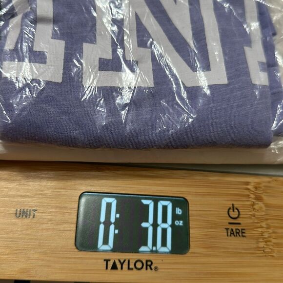 PINK Victoria's Secret Lavender Purple Ringer T-Shirt Women's Size S Graphic Tee - Picture 7 of 8